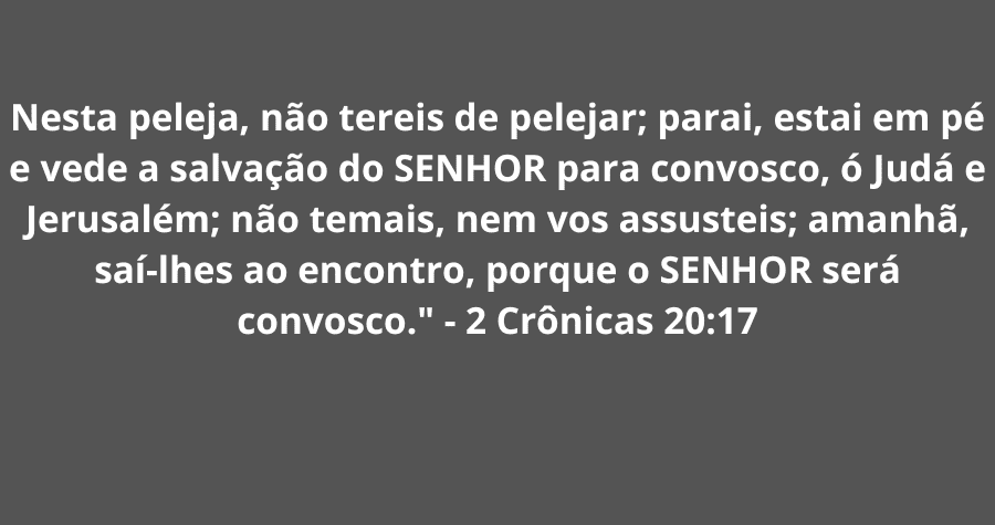 Devocional - A guerra é do Senhor